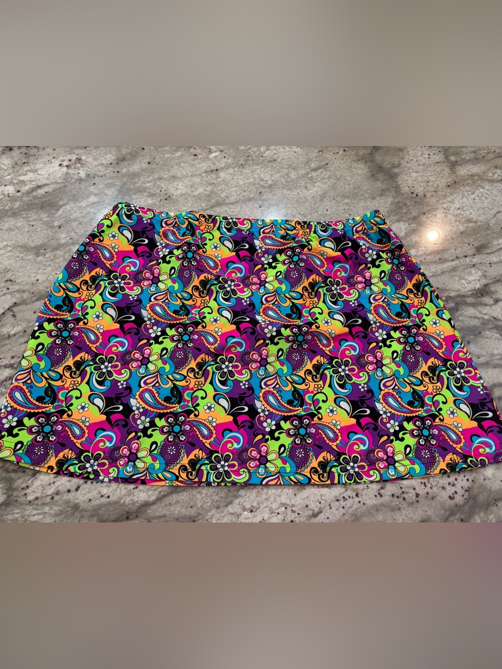 Vibrant Multicolor Paisley Floral Skirt